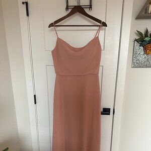 Revelry Antique Blush Skye Chiffron Dress